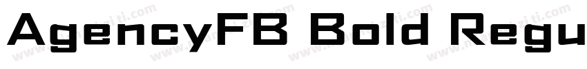 AgencyFB Bold Regular字体转换